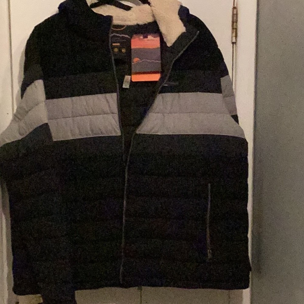 HFX Sporty Puffer Jacket with Quilted Design